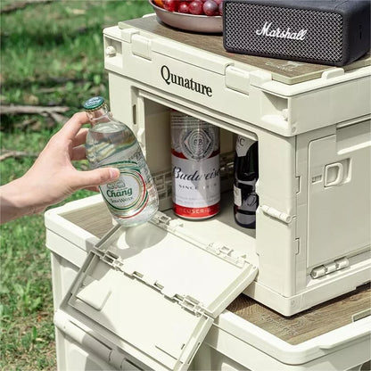 Qunature Camping Box Taitettava Järjestäjä Camping Box Säilytyslaatikko 26/55/60L