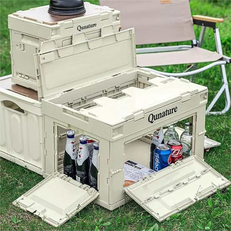 Qunature Camping Box Taitettava Järjestäjä Camping Box Säilytyslaatikko 26/55/60L