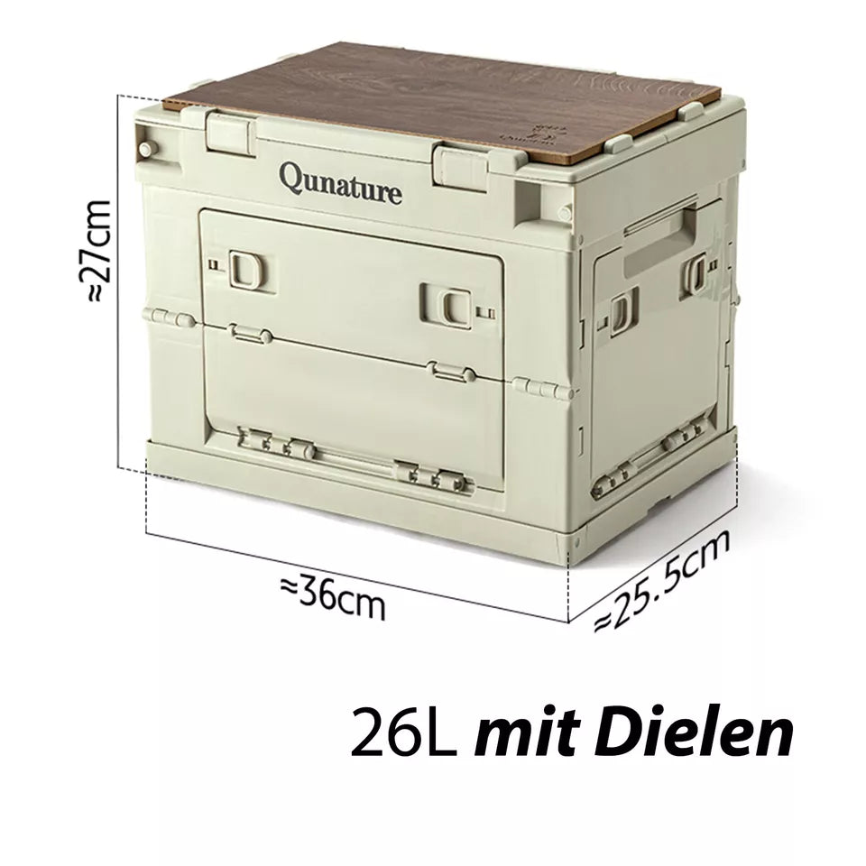 Qunature Camping Box Taitettava Järjestäjä Camping Box Säilytyslaatikko 26/55/60L
