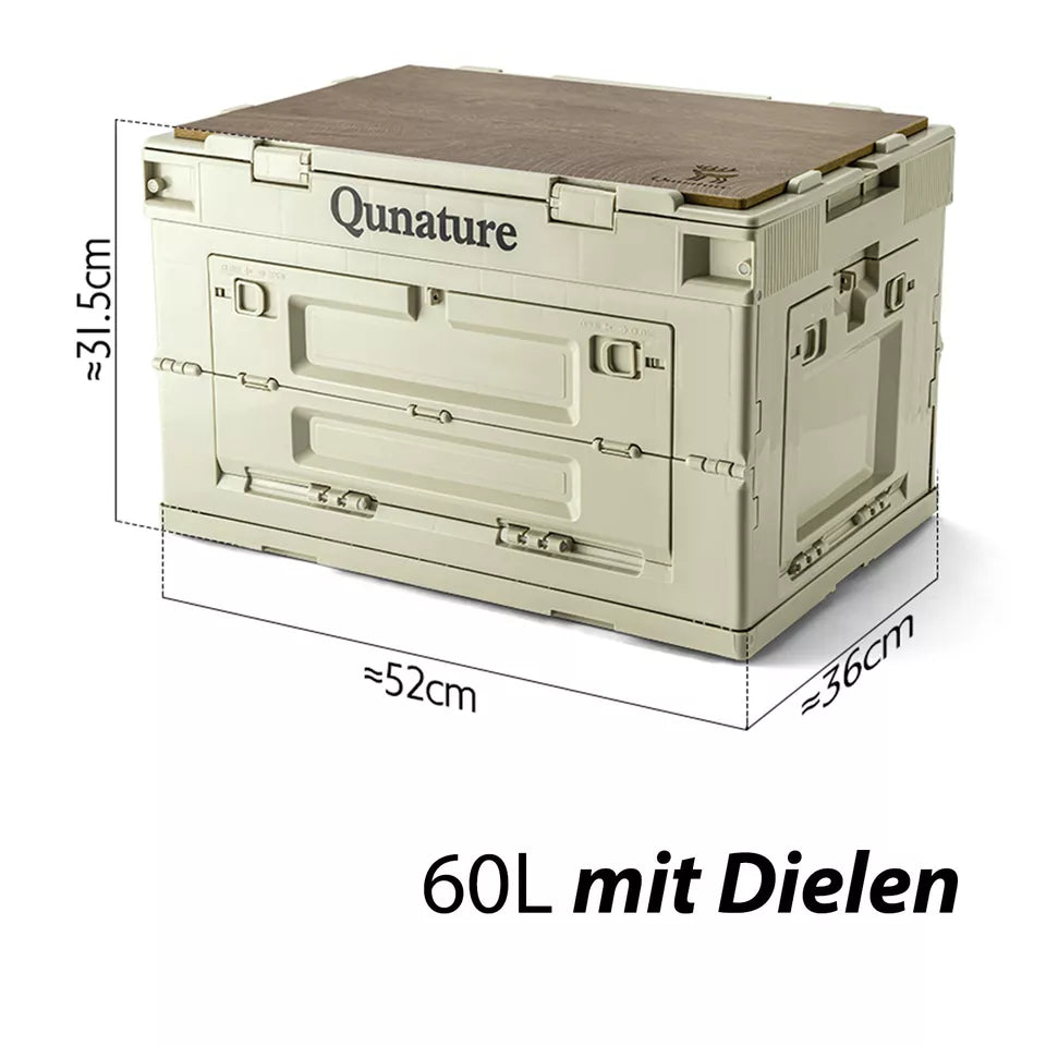 Qunature Camping Box Taitettava Järjestäjä Camping Box Säilytyslaatikko 26/55/60L