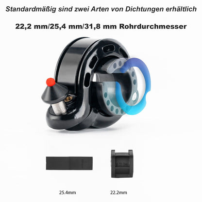 100dB piilotettu polkupyörän soittokello, sateenkestävä ja ruostumaton, ROCKBROS