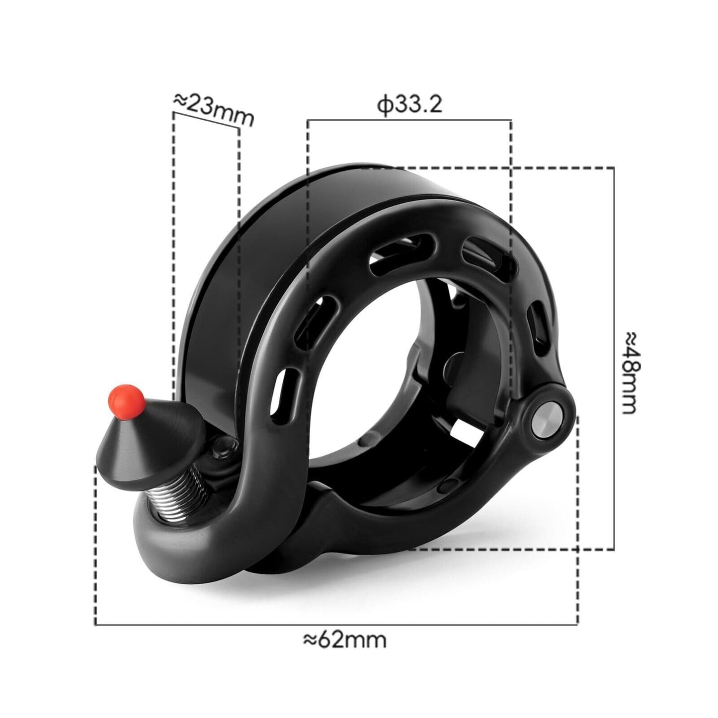 100dB piilotettu polkupyörän soittokello, sateenkestävä ja ruostumaton, ROCKBROS