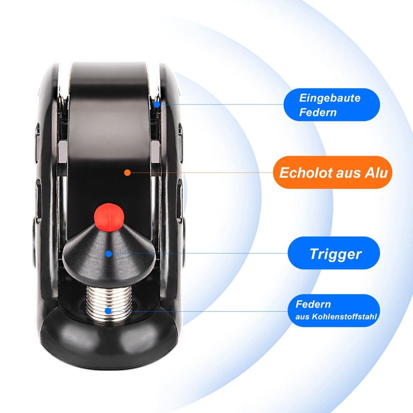 100dB piilotettu polkupyörän soittokello, sateenkestävä ja ruostumaton, ROCKBROS