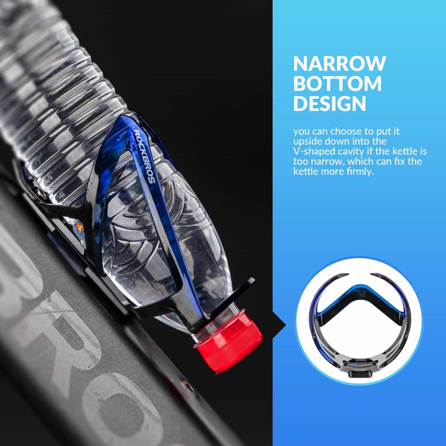 35 g kevyt PC-polkupyörän pulloteline ROCKBROS