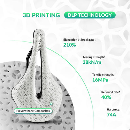 3D-tulostettu hiilikuituinen maantiepyörän satula, ultrakevyt, iskuja vaimentava, ergonominen, ROCKBROS