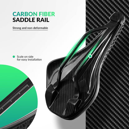 3D-tulostettu hiilikuituinen maantiepyörän satula, ultrakevyt, iskuja vaimentava, ergonominen, ROCKBROS