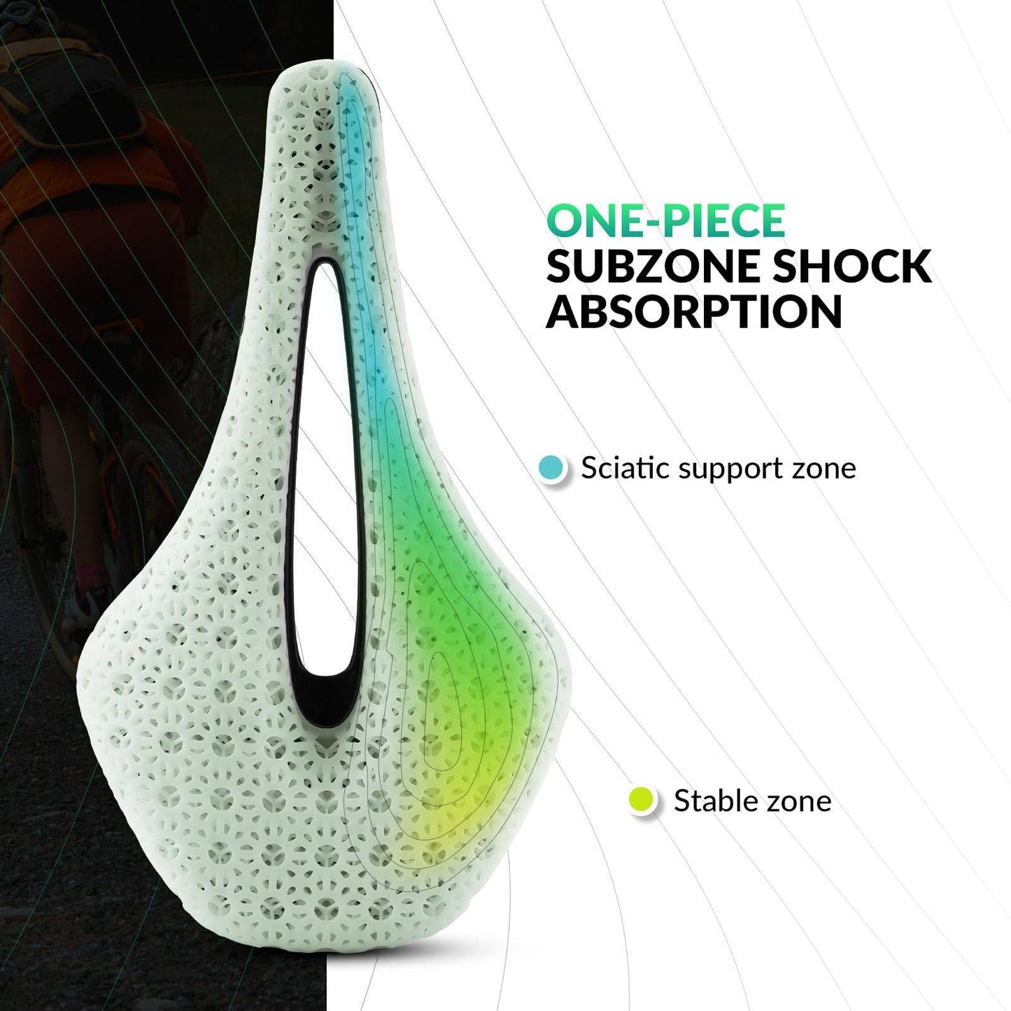 3D-tulostettu hiilikuituinen maantiepyörän satula, ultrakevyt, iskuja vaimentava, ergonominen, ROCKBROS