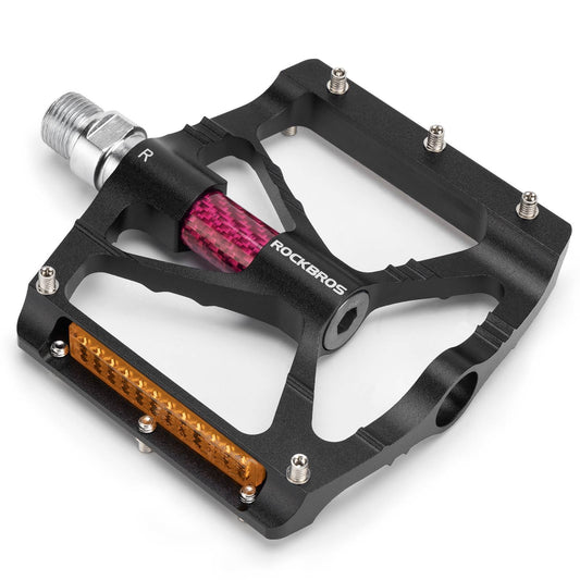 Alumiiniset polkupyörän polkimet 9/16 tuumaa kahdella PVC-heijastimella ROCKBROS