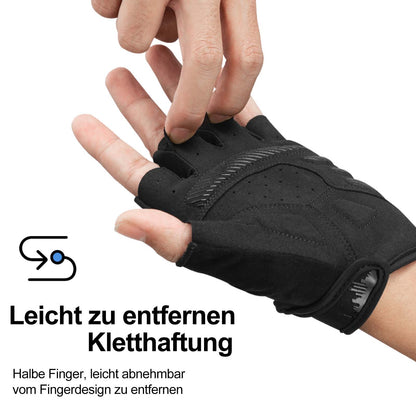 Liukumattomat ratsastuskäsineet heijastavilla puolisormilla, koot S-XXL, ROCKBROS