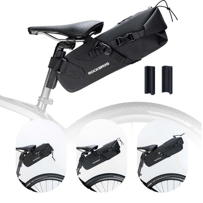 Bikepacking-satulalaukku 3 litraa, 100 % vedenpitävää TPU-kangasta, ROCKBROS