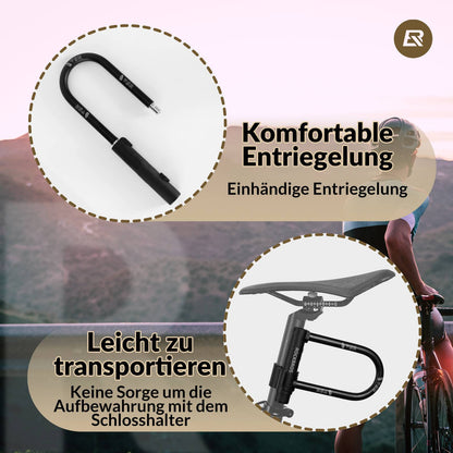 U-lukko polkupyörän lukko, erittäin turvalliset lukot, vedenpitävät ROCKBROS