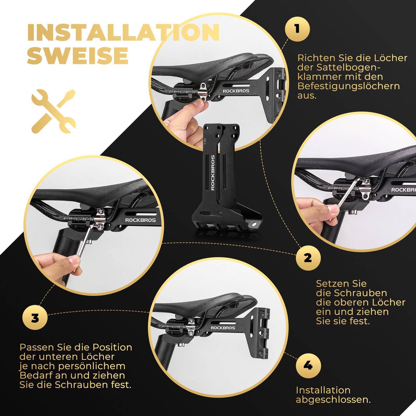 Polkupyörän pullotelineen sovitin alumiininen säädettävä kiinnitys ROCKBROS