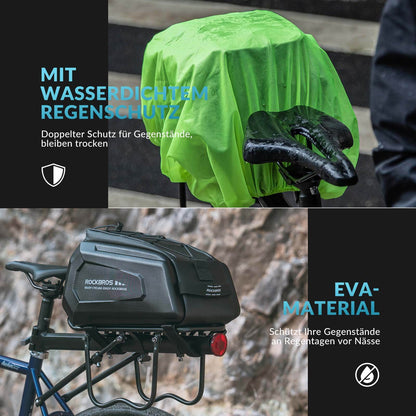 ROCKBROS Vedenpitävä 9L Polkupyörän Laukku Sadesuojalla ja Olkahihnalla