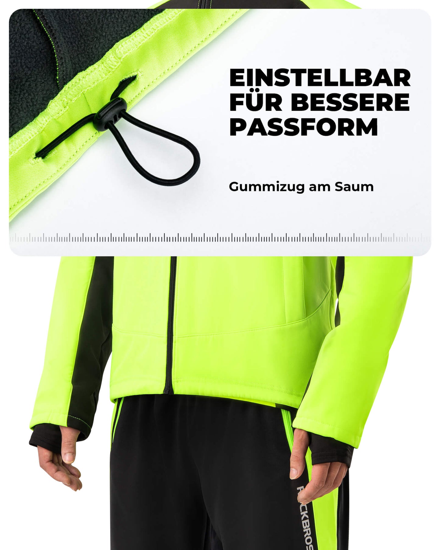 Pyöräilytakki ja -housut Talvipyöräilyasu kirkkaanvihreä ROCKBROS