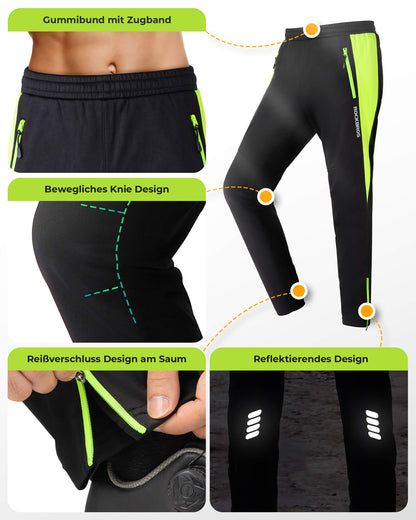 Pyöräilytakki ja -housut Talvipyöräilyasu kirkkaanvihreä ROCKBROS