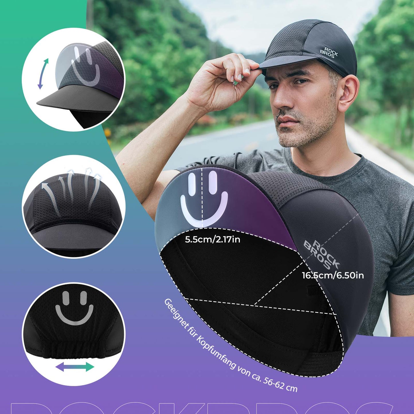 Kesäinen pyöräilypipo, hikoilua estävä, kevyt pyöräilypipo, unisex, ROCKBROS