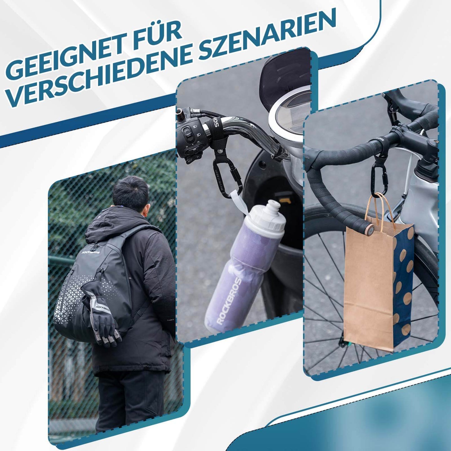 Monitoiminen polkupyörän sulkurengas kestävällä hihnalla ROCKBROS