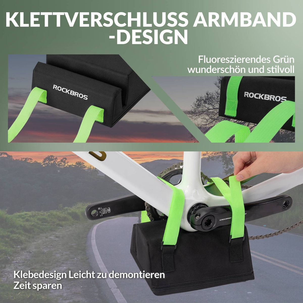 Polkupyörän eturatassetti, suojapehmusteet, polkupyörätarvikkeet, yleismalli ROCKBROS