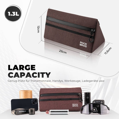 Polkupyörän ohjaustankolaukku, polkupyörälaukku, polkupyöräkori, 6 väriä, noin 1,3 l, ROCKBROS