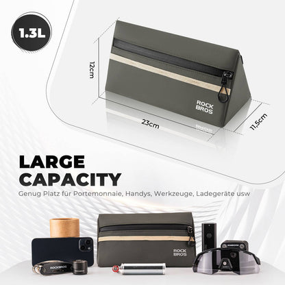 Polkupyörän ohjaustankolaukku, polkupyörälaukku, polkupyöräkori, 6 väriä, noin 1,3 l, ROCKBROS