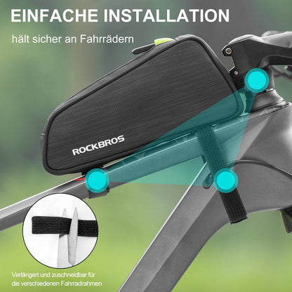 Polkupyörän yläputken/satulalaukun laukku 1,1 l sisälokeroilla ROCKBROS