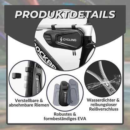 Polkupyörän runkolaukku 1,5 litran kolmionmuotoinen laukku vedenpitävä polkupyörälaukku ROCKBROS