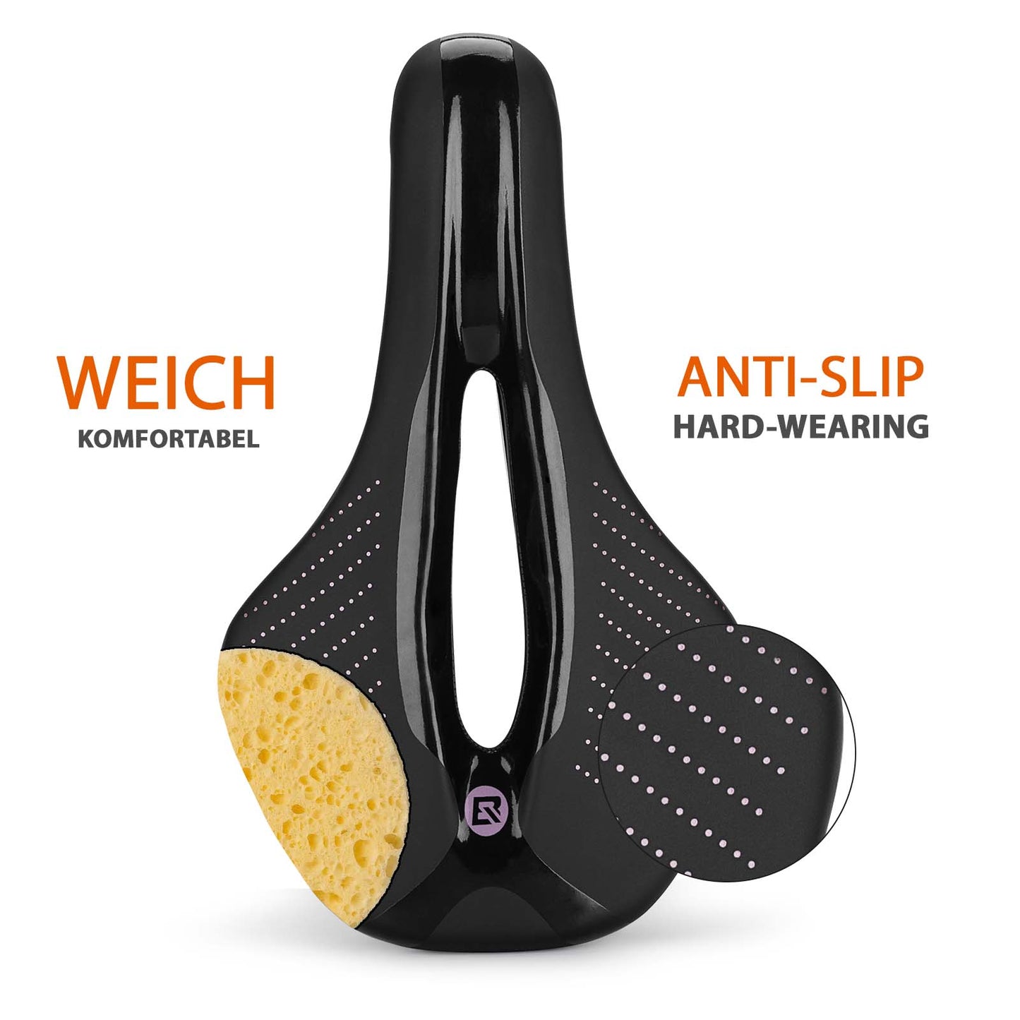 Ergonominen iskuja vaimentava polkupyörän satula unisex ROCKBROS