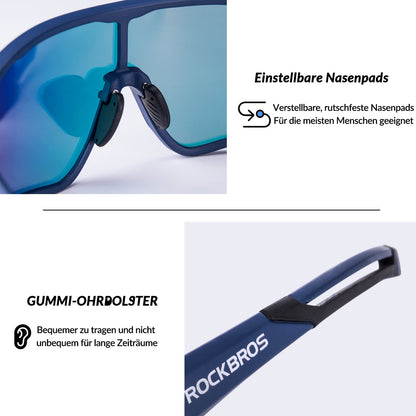 ROCKBROS Polarisoitut urheilulasit pyöräilijoille (UV-suoja)