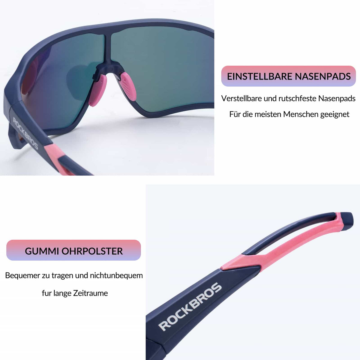 ROCKBROS Polarisoitut urheilulasit pyöräilijoille (UV-suoja)