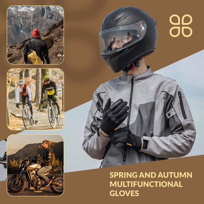 Pyöräilyhanskat Lämpimät tuulenpitävät kokosormiset urheiluhanskat ROCKBROS