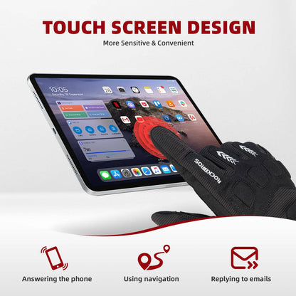 Miesten pyöräilyhanskat, talvi/syksy, maastopyöräilyyn, iskunvaimentavat hanskat, ROCKBROS