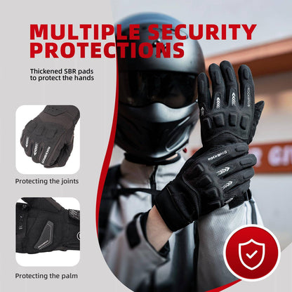 Miesten pyöräilyhanskat, talvi/syksy, maastopyöräilyyn, iskunvaimentavat hanskat, ROCKBROS