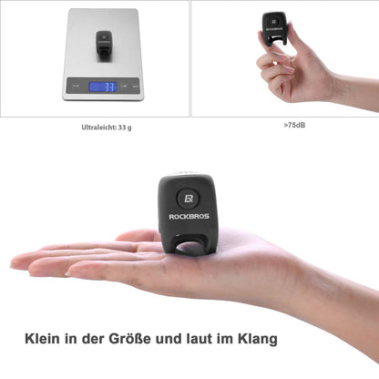 Elektroninen polkupyörän soittokello, IPX4-vedenpitävä, ROCKBROS