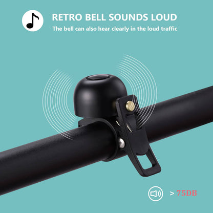 Retro polkupyörän soittokello, maastopyörän soittokello, ruostumatonta terästä, äänekäs, klassinen, ROCKBROS