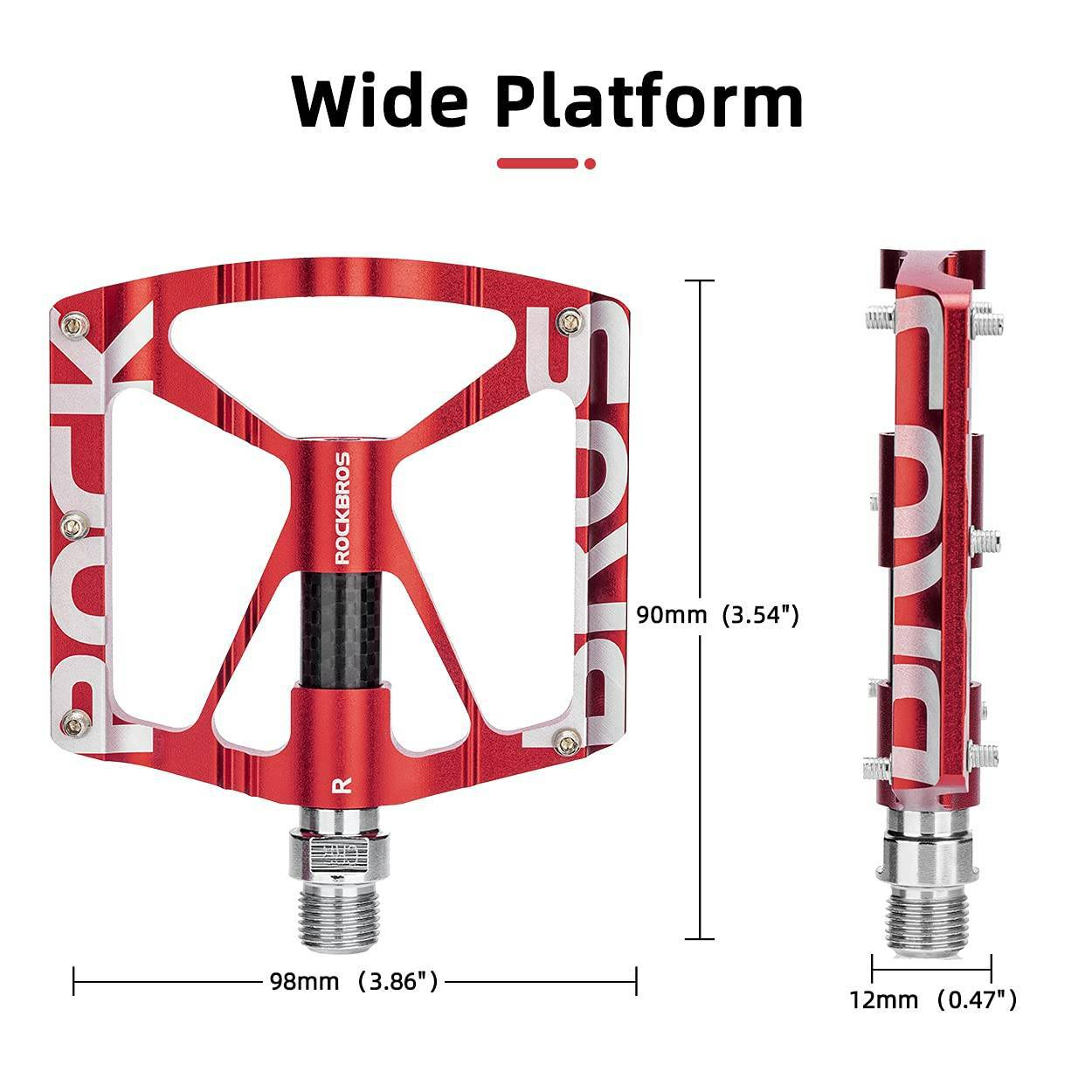9/16 tuuman alumiiniset maastopyörän polkimet suljetuilla laakereilla ROCKBROS