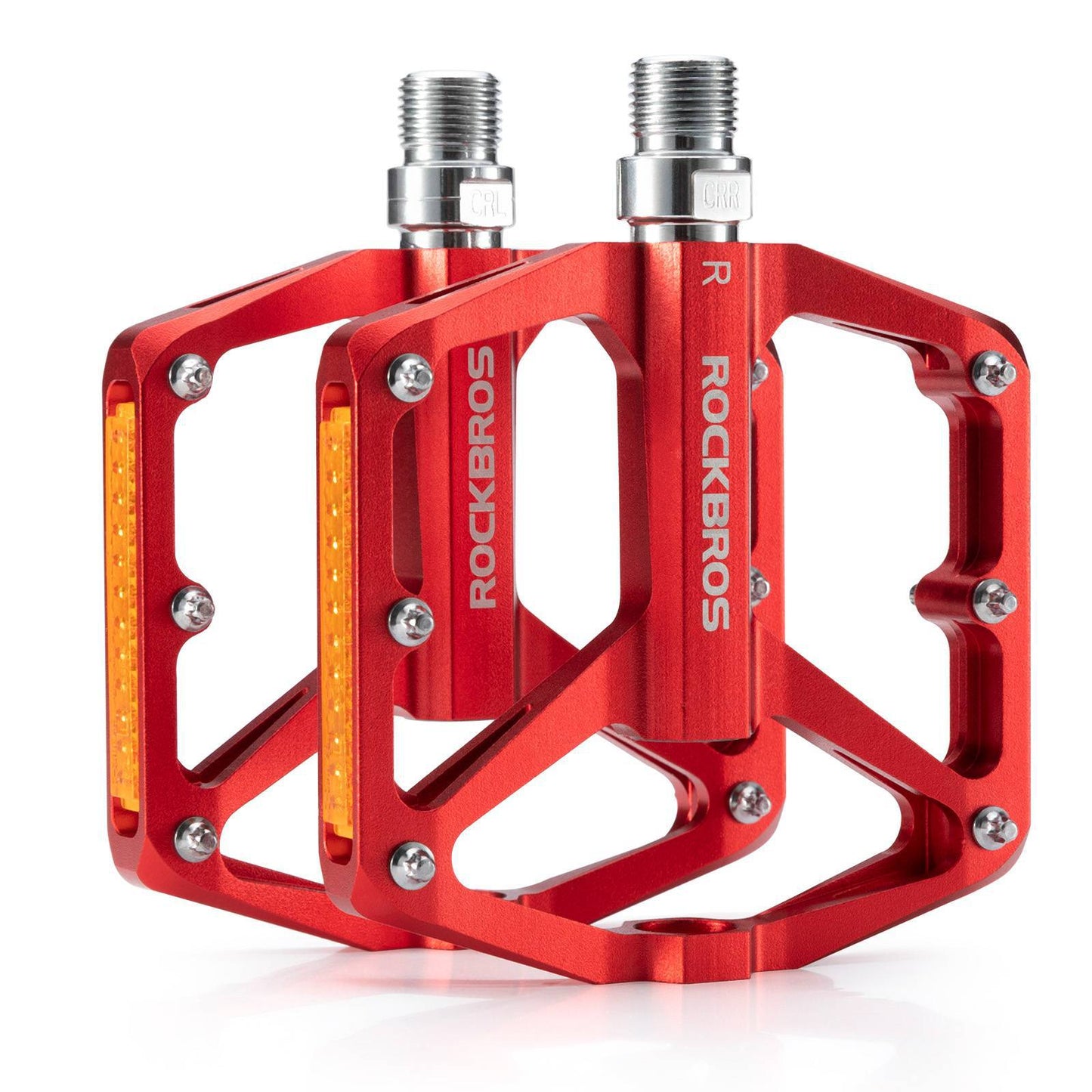 Polkupyörän polkimet heijastimilla, alumiiniseoksesta, 9/16 tuumaa, ROCKBROS