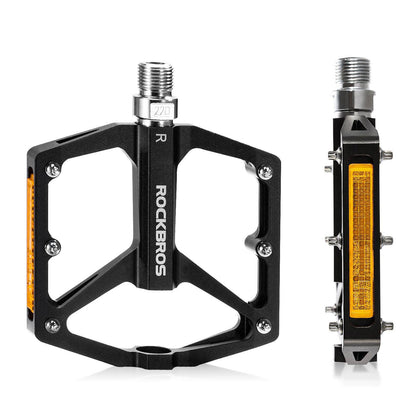 Polkupyörän polkimet heijastimilla, alumiiniseoksesta, 9/16 tuumaa, ROCKBROS