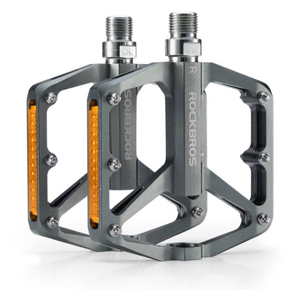 Polkupyörän polkimet heijastimilla, alumiiniseoksesta, 9/16 tuumaa, ROCKBROS