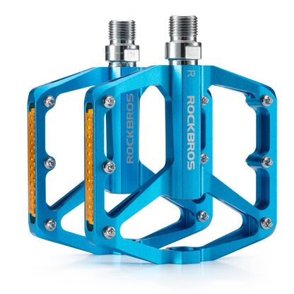 Polkupyörän polkimet heijastimilla, alumiiniseoksesta, 9/16 tuumaa, ROCKBROS
