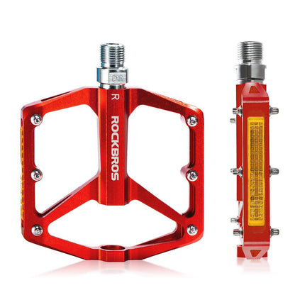 Polkupyörän polkimet heijastimilla, alumiiniseoksesta, 9/16 tuumaa, ROCKBROS