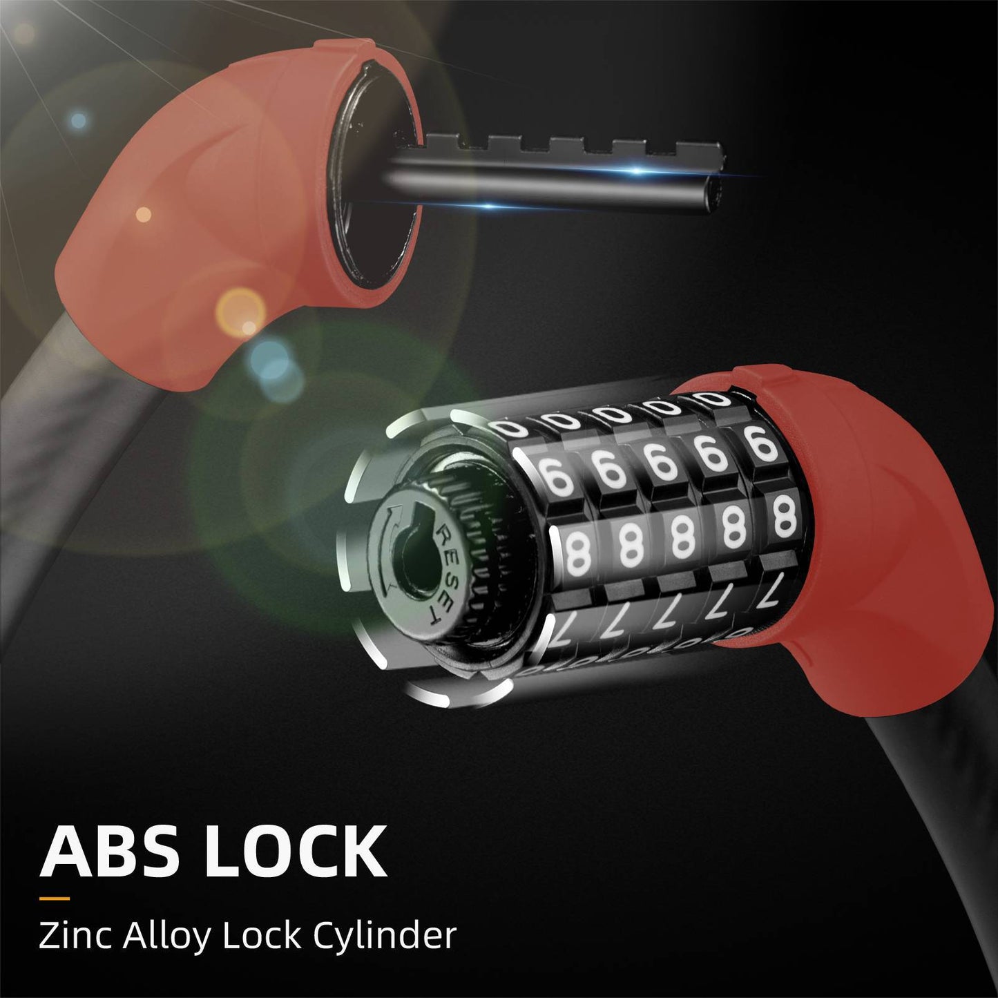 5-numeroinen vaijerilukko polkupyörään ROCKBROS