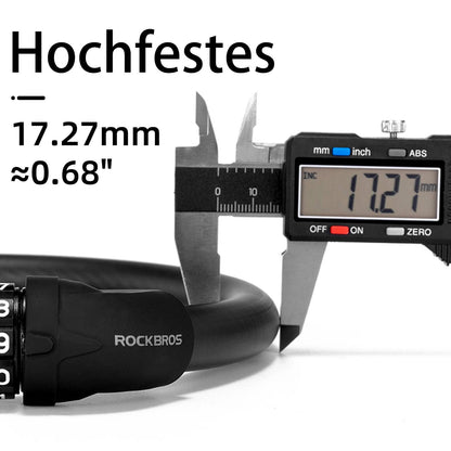 5-numeroinen vaijerilukko polkupyörään ROCKBROS