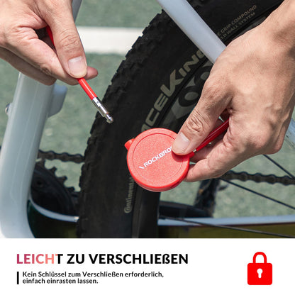 Lasten polkupyörän lukko 69 cm, 2 avainta, ROCKBROS