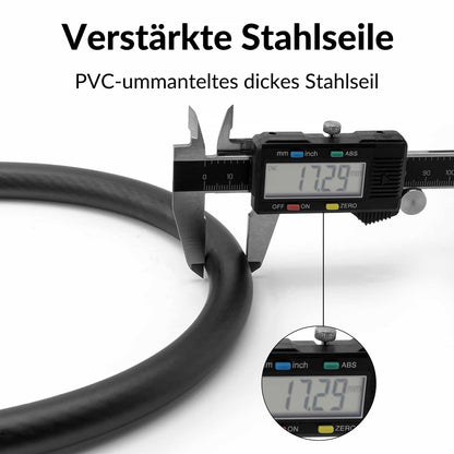 Polkupyörän lukko, vaijerilukko, yhdistelmälukko 5-numeroisella koodilla, ROCKBROS