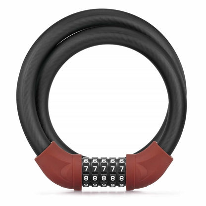 Polkupyörän lukko, vaijerilukko, yhdistelmälukko 5-numeroisella koodilla, ROCKBROS