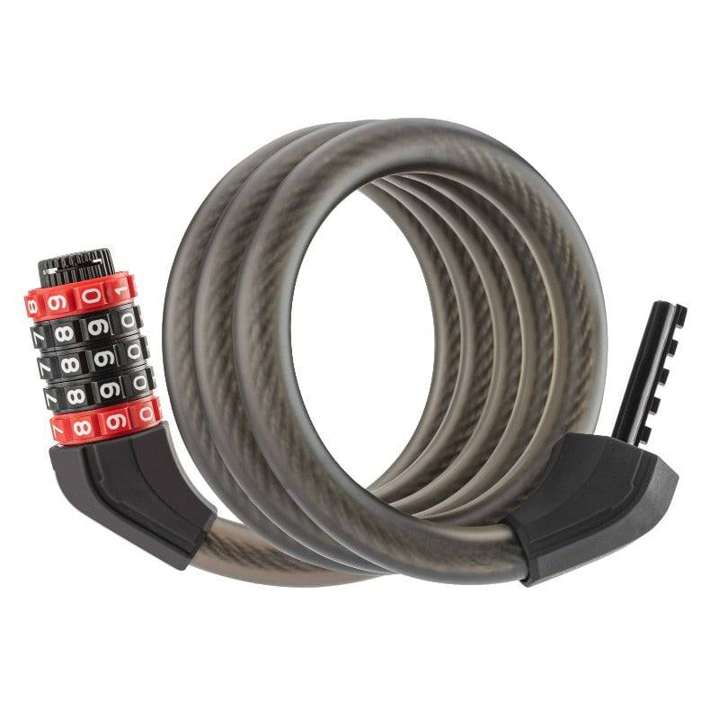 Polkupyörän lukko, jossa on 5-numeroinen yhdistelmälukko PVC:stä ja teräksestä, ROCKBROS