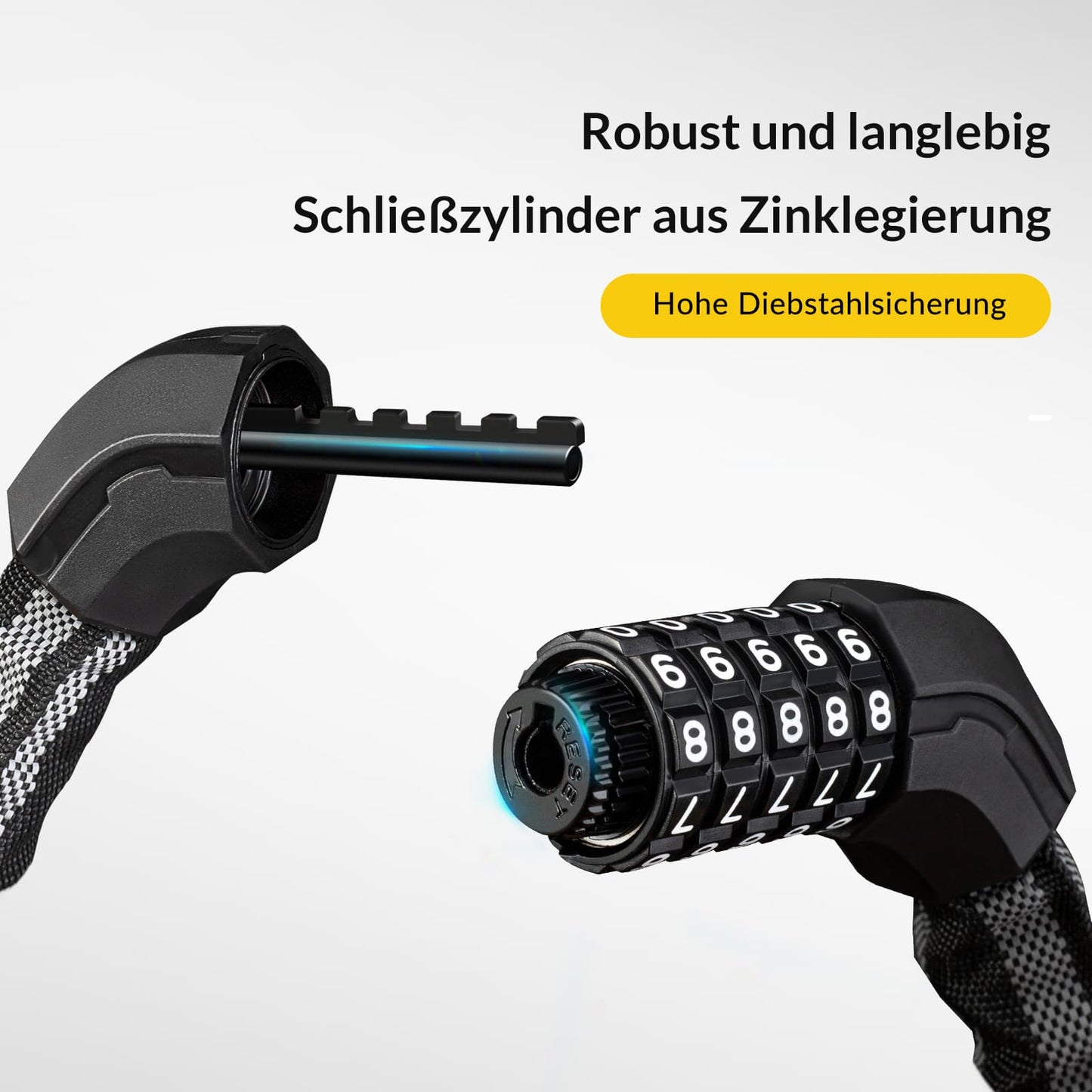 Polkupyörän lukon yhdistelmälukko 19 mm paksu ROCKBROS