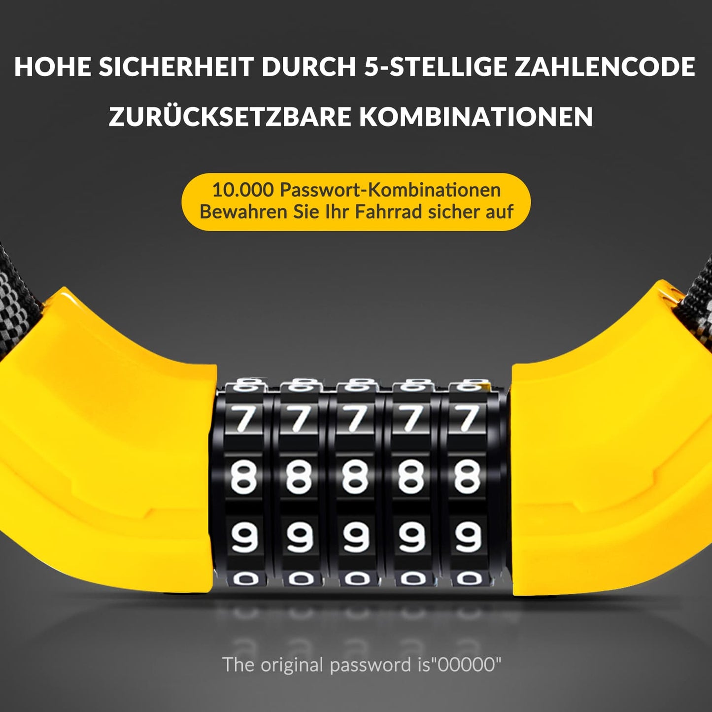 Polkupyörän lukon yhdistelmälukko 19 mm paksu ROCKBROS