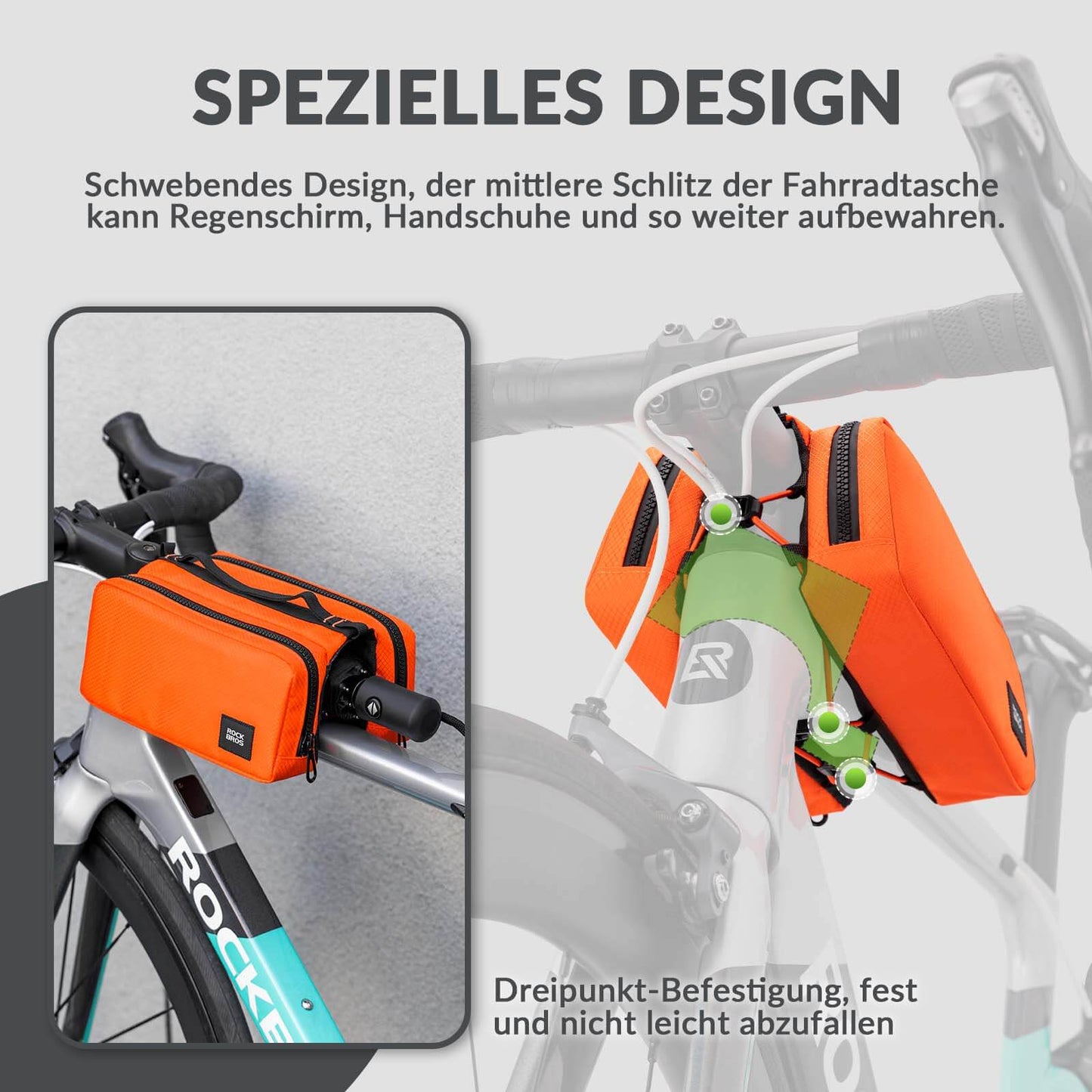 Polkupyörän runkolaukku olkahihnalla, yläputken laukku ROCKBROS