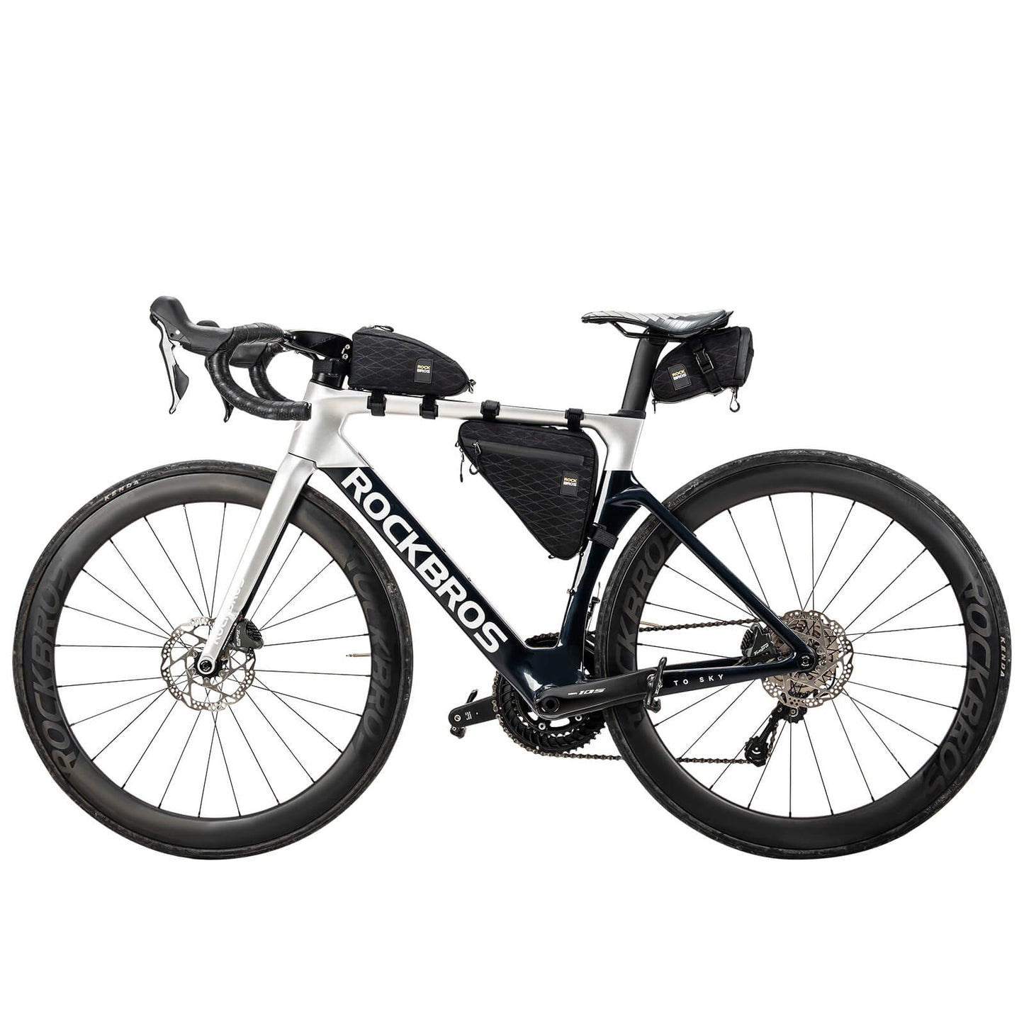 Polkupyörälaukkusetti: runkolaukku * 2 + satulalaukku * 1 säädettävällä olkahihnalla, 1,2 l, ROCKBROS